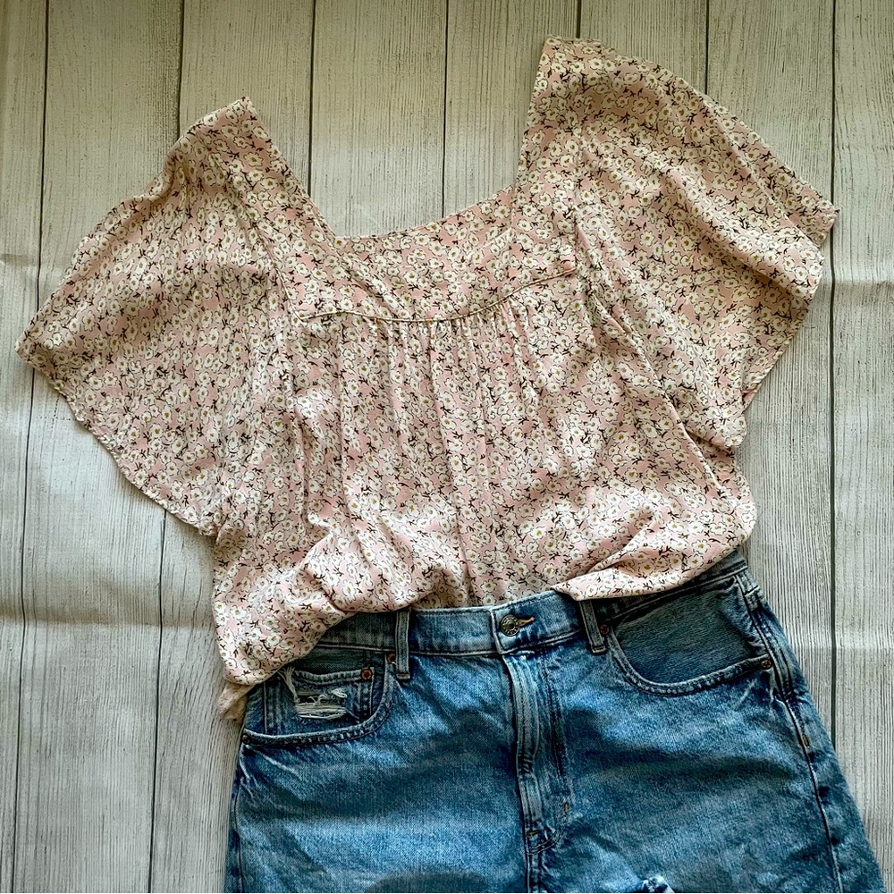 Lucky Brand Peasant Blouse